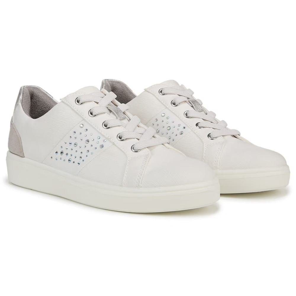 Life Stride White and Silver Sneakers Size 10 Women New